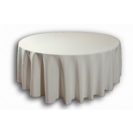 120 Inch Ivory Round Banqueting Wedding Tablecloth