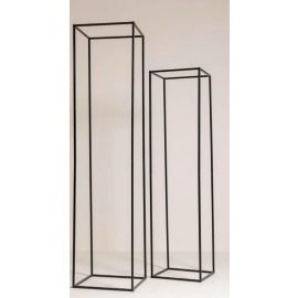 Set of 2 BLACK Floor Standing Metal Crate Balloon Stand 180cm & 210cm New flat pack version 