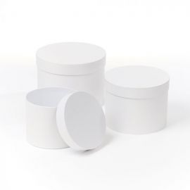 Oasis® Symphony Hat Box (Set of 3) - Pearl White