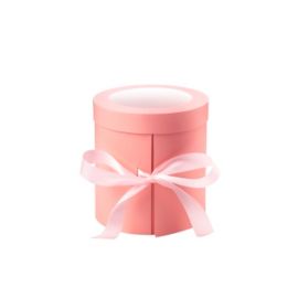 ROUND SPLIT DOUBLE LAYER HAT GIFT BOX PINK