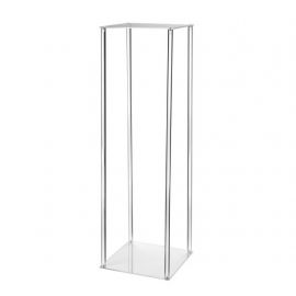 Acrylic Flower Stand Pedestal Pillar 100cm | Clear Floral Display for Events