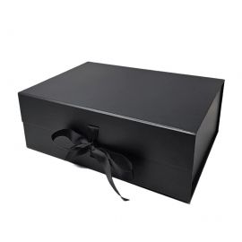 2pcs Black Folding Magnetic Gift Box L23cm x W17cm x H7cm