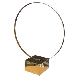 Gold Metal Table Hoop Flower Stand Table 80cm with Base
