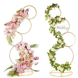 2pcs 150cm Round Bubble Tier GOLD Metal Frame, 4-Tier Flower & Balloon Display 