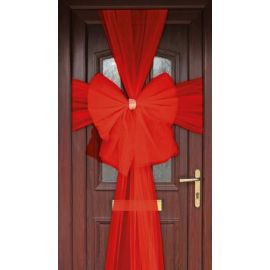 Red Christmas Wedding Door Bow With Diamante Centre