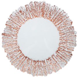  Rose Gold Reef Edge Glass  Charger Plate to buy