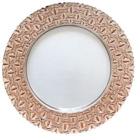 Rose Gold Glass Star Pattern Band Charger Plate to buy