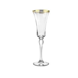Gold Rimmed Champagne Glass 10021