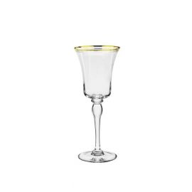 Gold Rimmed White Wine Glass