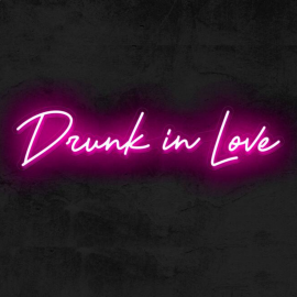 Drunk In Love LED Neon Party Sign (Neon Pink)
