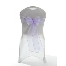 Violet Crystal Organza Chair Cover Sashes