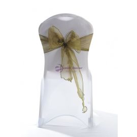 Moss Green Crystal Organza Chair Cover Sashes