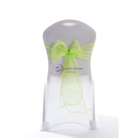 Lime Green Crystal Organza Chair Cover Sashes