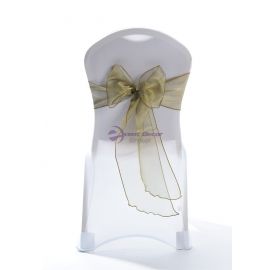 Olive Crystal Organza Chair Cover Sashes 8" x 108"