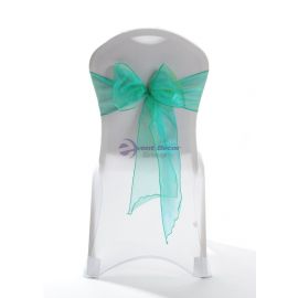 Emerald Yellow Crystal Organza Chair Cover Sashes