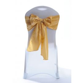 Light Gold Taffeta Wedding Chair Cover Sashes