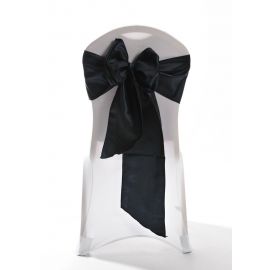 Navy Blue Taffeta Wedding Chair Cover Sashes 8" x 108"