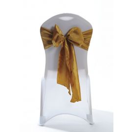 Burnt Orange/Gold Taffeta Wedding Chair Cover Sashes