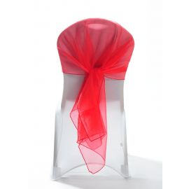 Red Crystal Organza Chair Cover Hoods Wraps