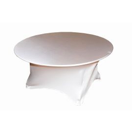 5ft White Spandex Lycra Round Banqueting Tablecloth Cover