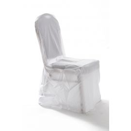White Large Round Top Wedding Banqueting Chair Covers