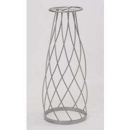 60cm Geometric Silver Twirling Metal Flower Stand (fatty)