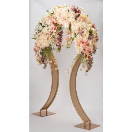 140cm Umbrella Curved Flower Stand In Gold