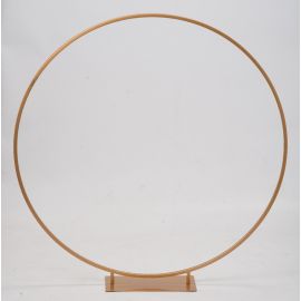 Gold Metal Table Hoop Flower Stand Table 50cm 