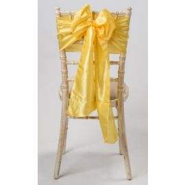 Yellow Taffeta Wedding Chair Cover Sashes