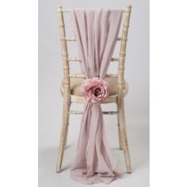 Hushed Nude Violet CHiffon Vertical Drop