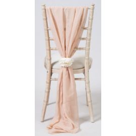  Nude PINK Chiavari Chair Cover Wedding Voile Vertical Drops 