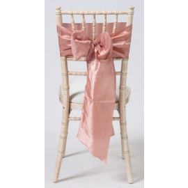 Rose Gold Shade B Taffeta Wedding Chair Cover Sashes