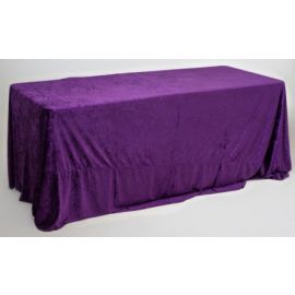 Purple Crushed Velvet Tablecloth Rectangle 90x132"
