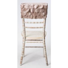 Champagne Taffeta Petal Wedding Chiavari Chair Back 38cmx41cm