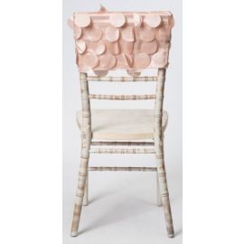 Blush Pink Taffeta Petal Wedding Chiavari Chair Back 38cmx41cm