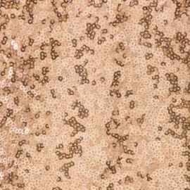 70x108 Inch Champagne Rectangular Sequin Tablecloth / Overlay