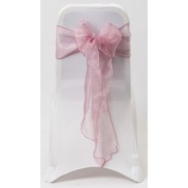 Pale Pink Organza Chair Cover Sashes