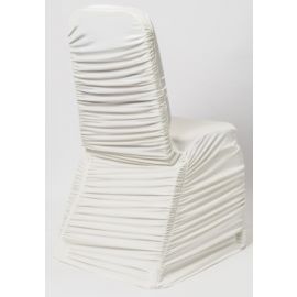 Ivory Ruched Spandex Lycra Wedding Banqueting Chair Covers 