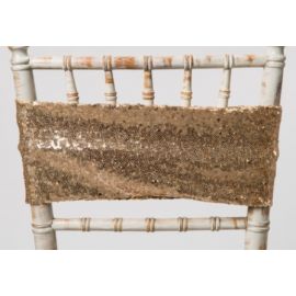 Champagne Sequin Bands For Chair Covers