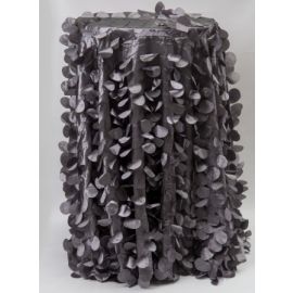 132" Inch Round Platinum Petal Taffeta Tablecloth