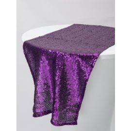 Purple Sequin Table Runners 14"x108" 