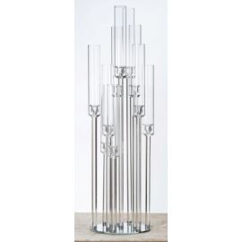 105cm Glass Stand Staggered Candle Centrepiece