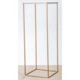80cm Gold Metal Rectangle Flower Stand Table Pedestal 