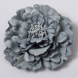 Dark Grey Flower Clip 11cm