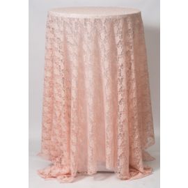 90x90 Blush Pink Lace Table Cloth Overlay 