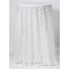 90x90 White Lace Table Cloth Overlay 