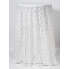 90x90 White Lace Table Cloth Overlay