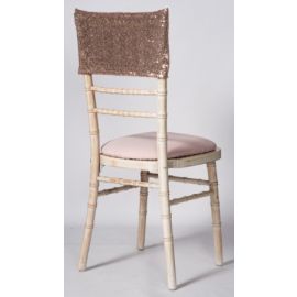 Blush Pink Sequin Chiavari Chair Cap