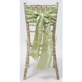 Sage Green Shade B Taffeta Wedding Chair Cover Sashes