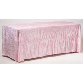 Blush Pink Crushed Velvet Tablecloth Rectangle 90x132"